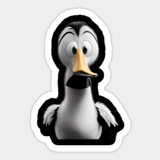 Cute funny duck Sticker